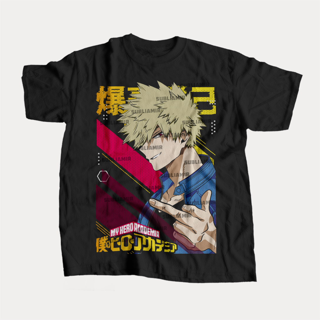 BOKU NO HERO ACADEMIA - KATSUKI BAKUGO - POLO MANGA CORTA
