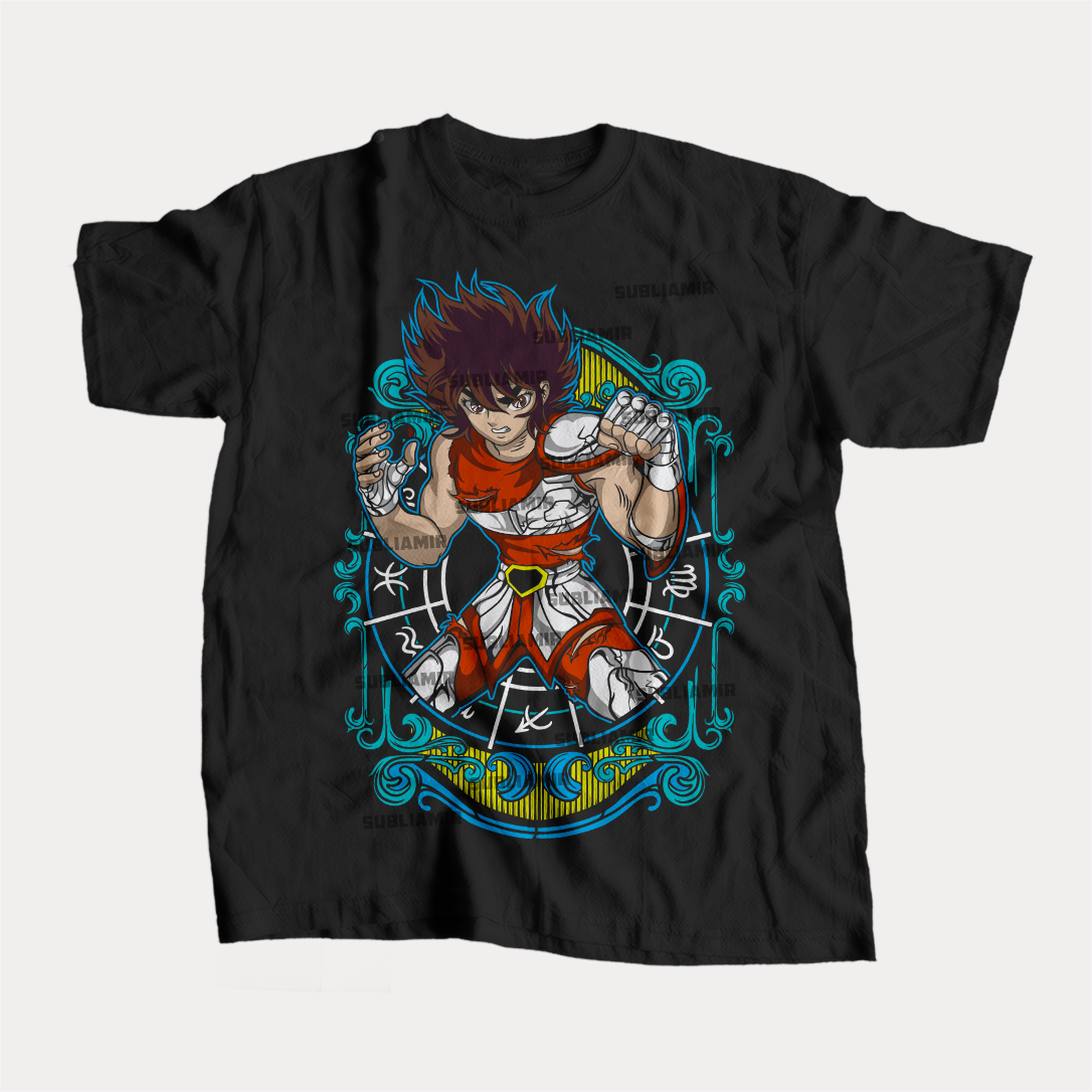 CABALLEROS DEL ZODIACO - SEIYA DE PEGASO - POLO MANGA CORTA