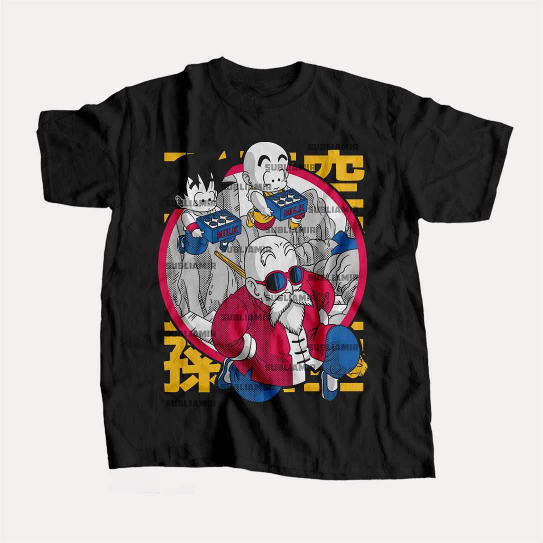 DRAGON BALL Z - GOKU-KRILIN-ROSHI - POLO MANGA CORTA