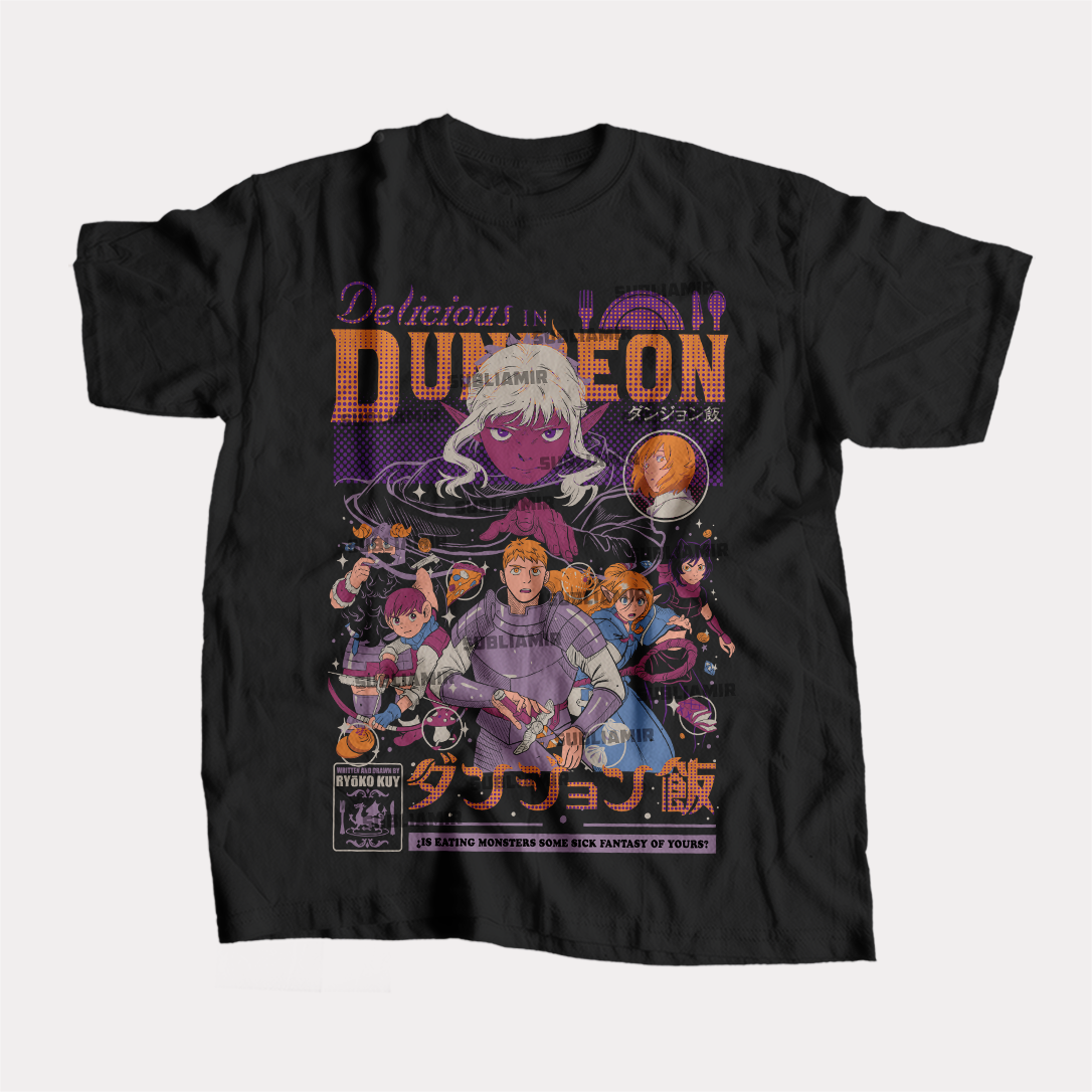 DUNGEON MESHI - POLO MANGA CORTA