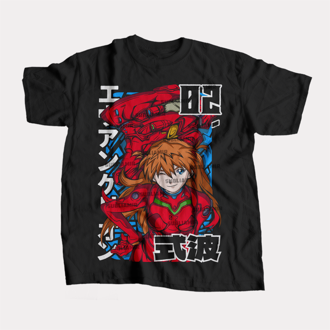 EVANGELION - ASUKA LANGLEY - POLO MANGA CORTA