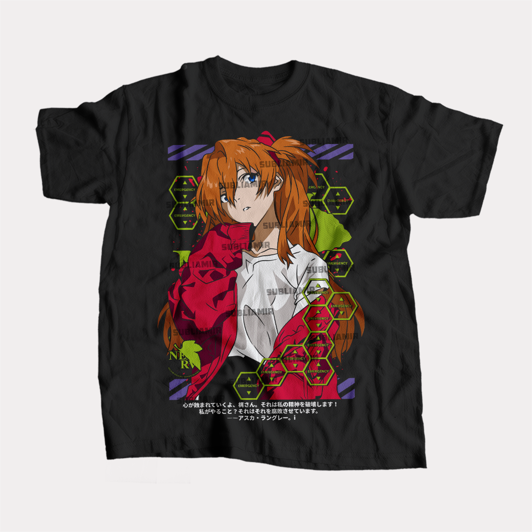 EVANGELION - ASUKA LANGLEY - POLO MANGA CORTA