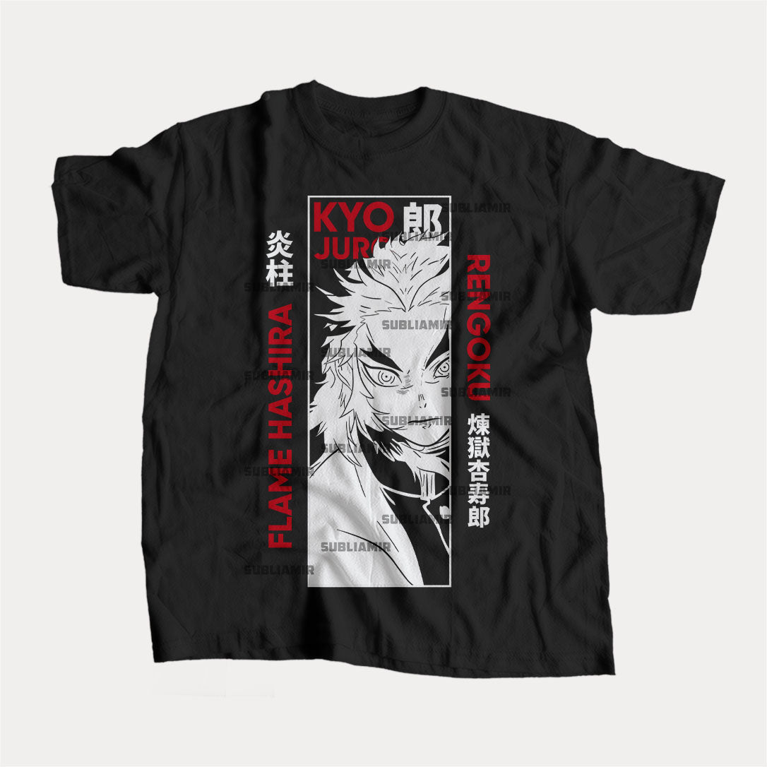 KIMETSU NO YAIBA - KYOJURO RENGOKU - POLO MANGA CORTA