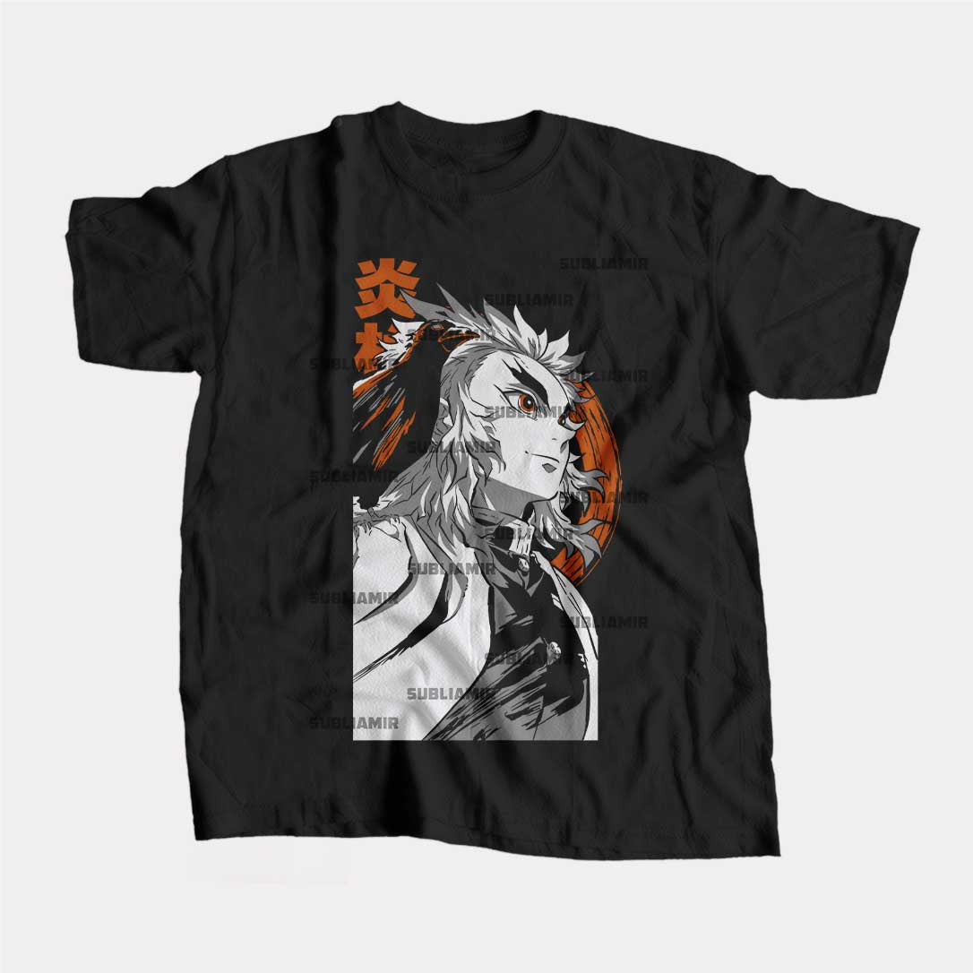 KIMETSU NO YAIBA - KYOJURO RENGOKU - POLO MANGA CORTA