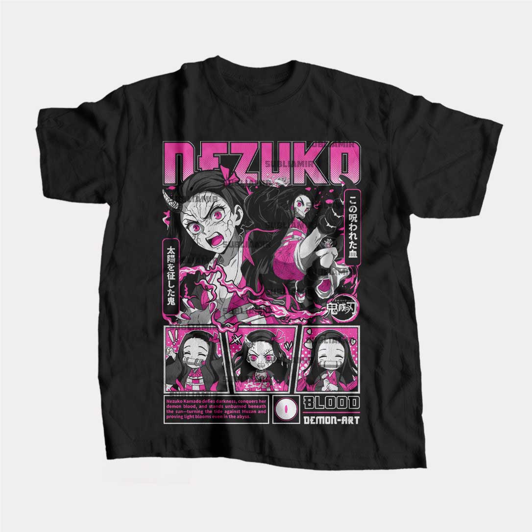 KIMETSU NO YAIBA - NEZUKO KAMADO - POLO MANGA CORTA