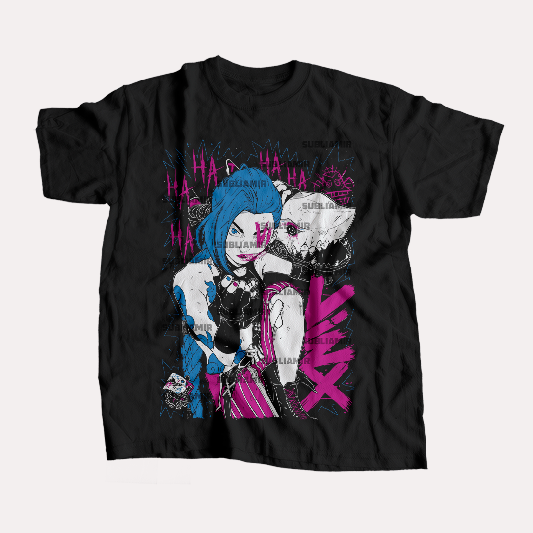 ARCANE - JINX - POLO MANGA CORTA