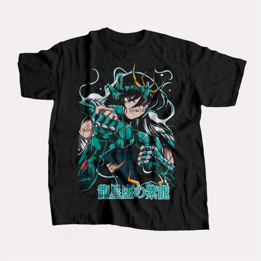 CABALLEROS DEL ZODIACO - SHYRIU DE DRAGÓN- POLO MANGA CORTA
