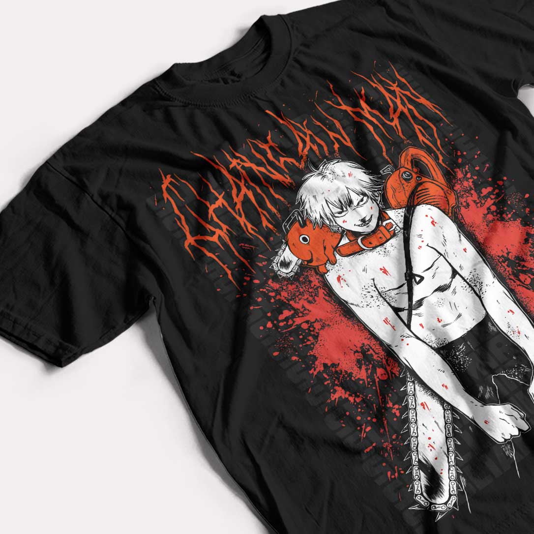 CHAINSAW MAN - DENJI & POCHITA - POLO MANGA CORTA