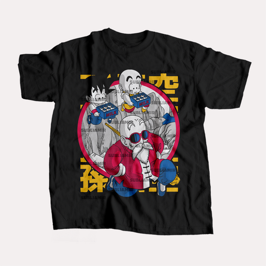 DRAGON BALL Z - GOKU-KRILIN-ROSHI - POLO MANGA CORTA