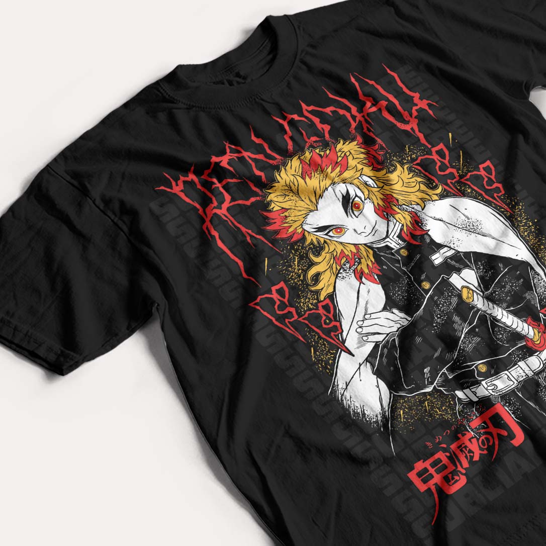 KIMETSU NO YAIBA - KYOJURO RENGOKU - POLO MANGA CORTA