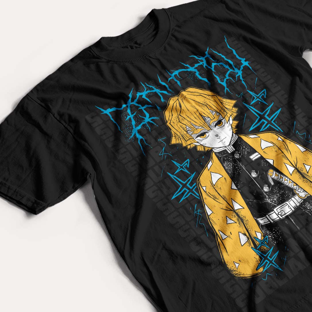 KIMETSU NO YAIBA - ZENITZU AGATSUMA - POLO MANGA CORTA