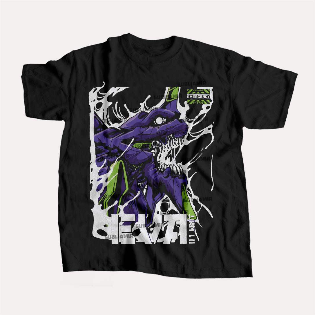 EVANGELION - EVA 01 - POLO MANGA CORTA