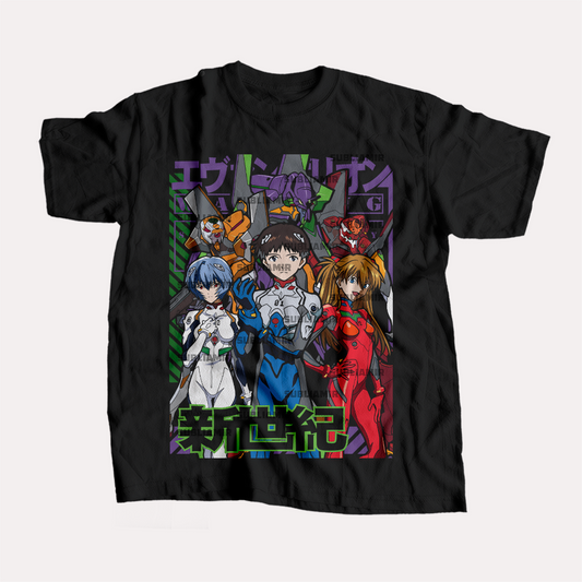 EVANGELION - ASUKA-REI-SHINJI - POLO MANGA CORTA