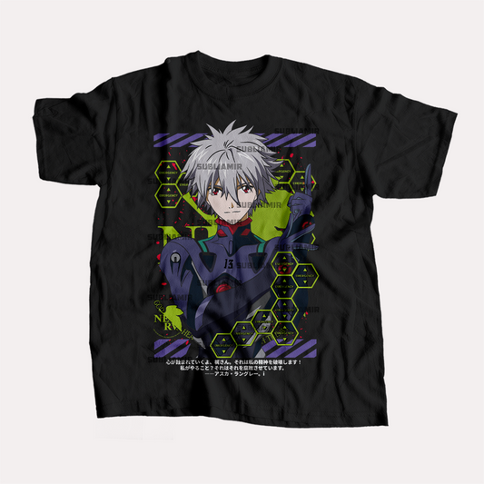 EVANGELION - KAWORU NAGISA - POLO MANGA CORTA