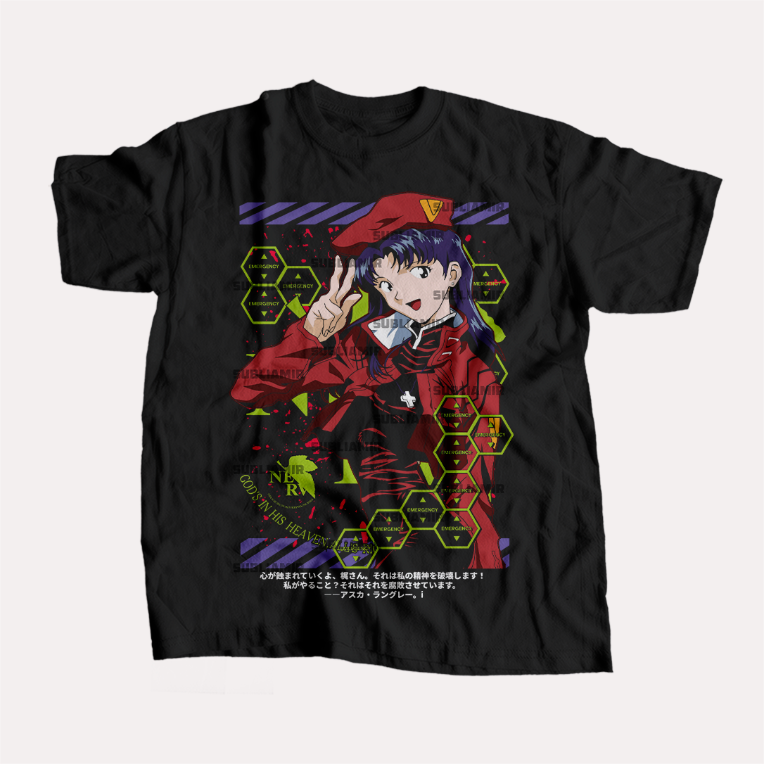EVANGELION - MISATO KATSURAGI - POLO MANGA CORTA