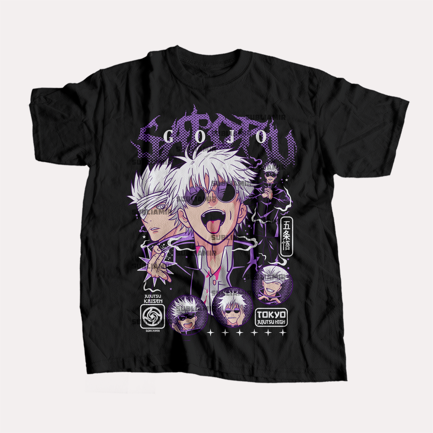 JUJUTSU KAISEN - SATORU GOJO - POLO MANGA CORTA