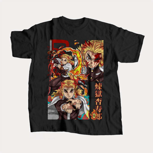 KIMETSU NO YAIBA - KYOJURO RENGOKU - POLO MANGA CORTA