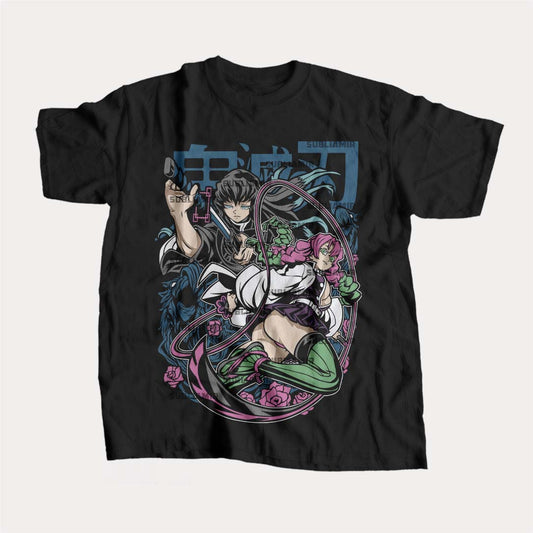 KIMETSU NO YAIBA - TOKITO & MITSURI - POLO MANGA CORTA