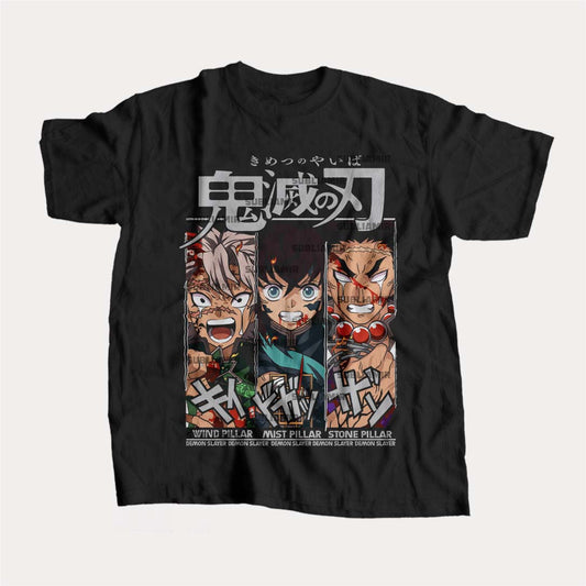 KIMETSU NO YAIBA - PILARES - POLO MANGA CORTA