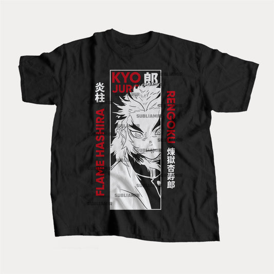 KIMETSU NO YAIBA - KYOJURO RENGOKU - POLO MANGA CORTA