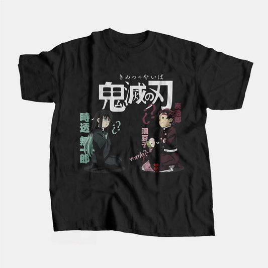 KIMETSU NO YAIBA - TANJIRO & TOKITO - POLO MANGA CORTA