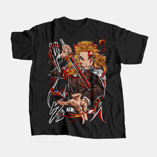 KIMETSU NO YAIBA - KYOJURO RENGOKU - POLO MANGA CORTA