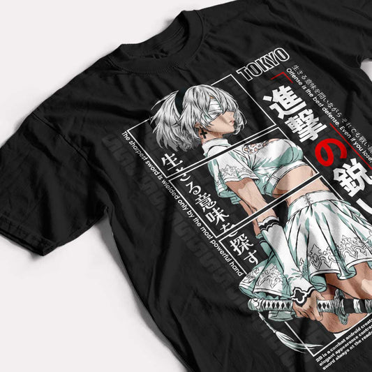 NIER AUTOMATA -2B - POLO MANGA CORTA