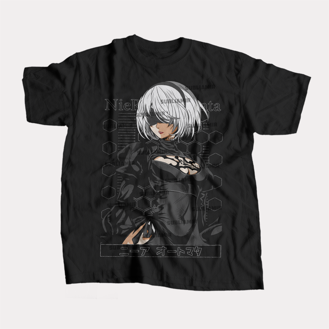NIER AUTOMATA - 2B- POLO MANGA CORTA