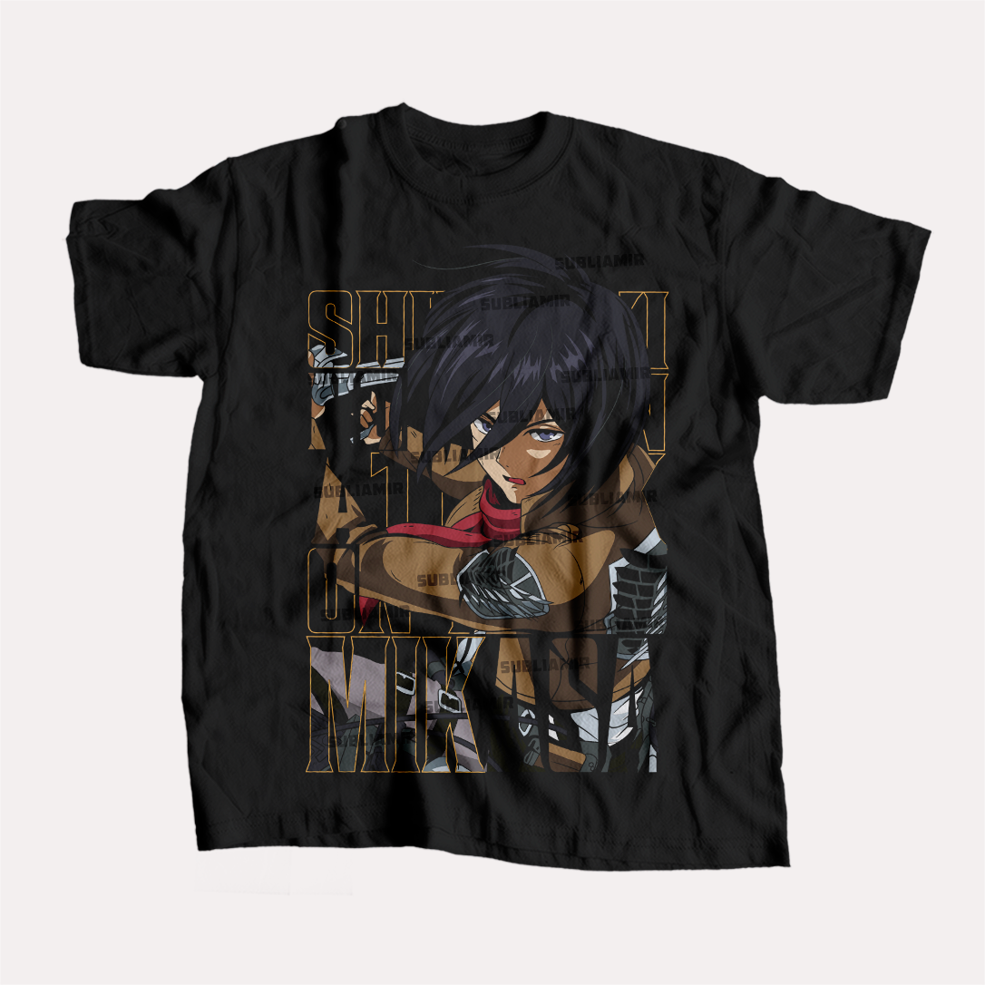 SHINGEKI NO KYOJIN - MIKASA ACKERMAN - POLO MANGA CORTA