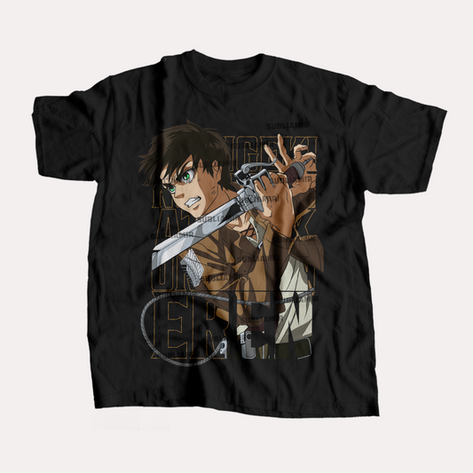SHINGEKI NO KYOJIN - EREN YEAGER - POLO MANGA CORTA
