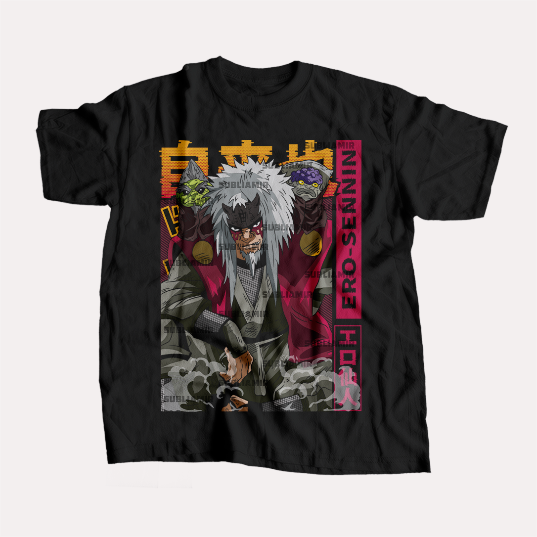 NARUTO - JIRAIYA - POLO MANGA CORTA